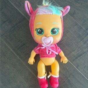 Cry Baby Doll in Pink with Pacifier